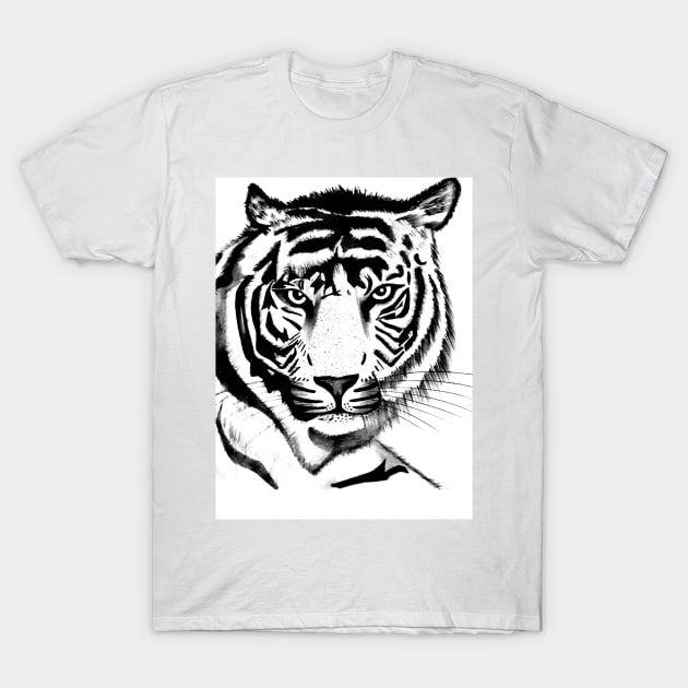 Tiger sketch T-Shirt by theju_arts